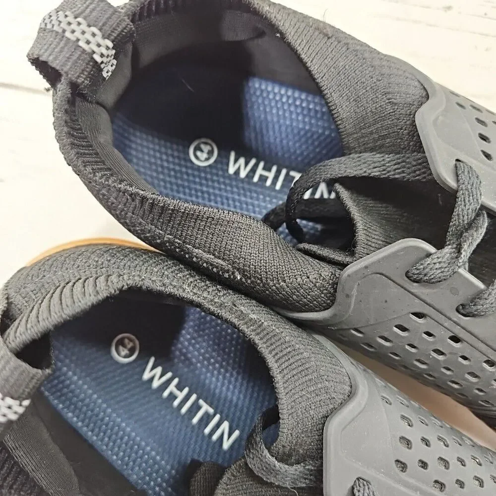 Whitin MensTrail Runner Barefoot Minimalist‎ Shoe Black EU 44 US 11 Wide